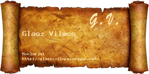 Glasz Vilmos névjegykártya